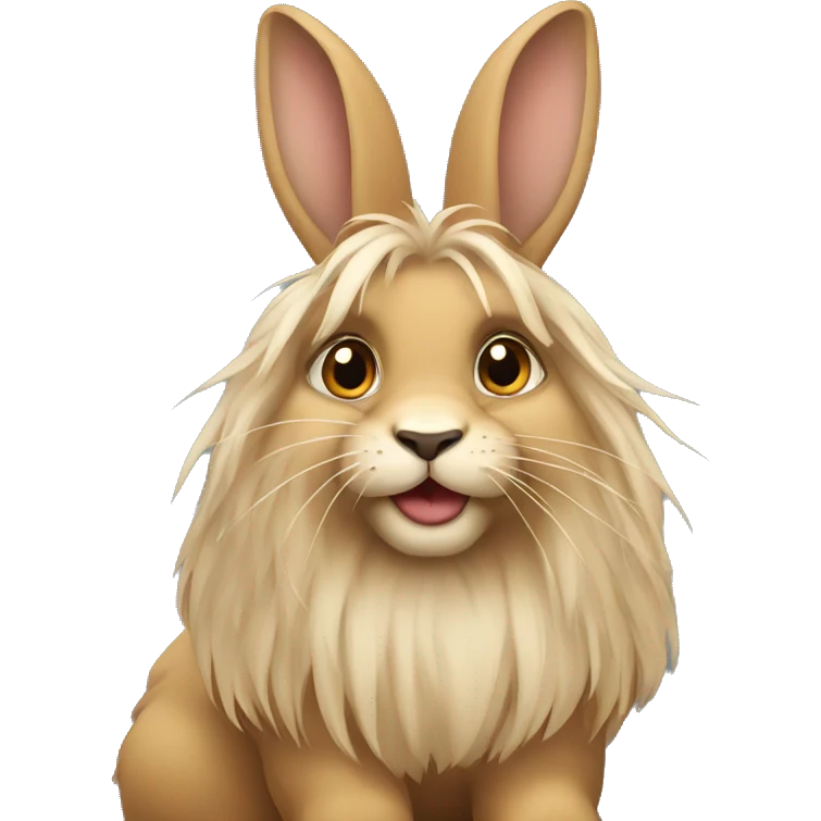 Lionhead bunny emoji