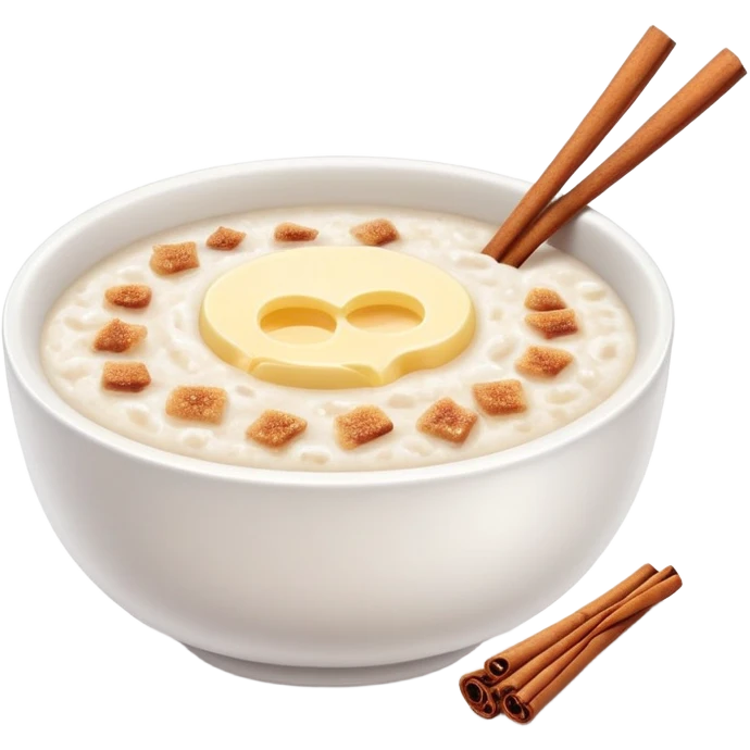 rice porridge with butter and cinnamon sugar emoji
