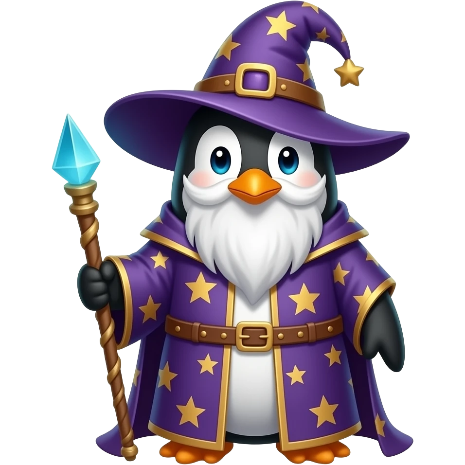 Penguin Wizard emoji