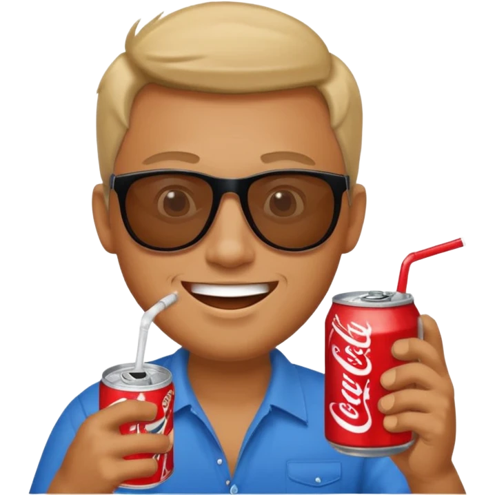 Man Drinking Soda Emoji emoji