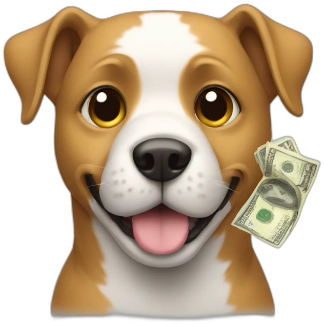Dog with money  emoji