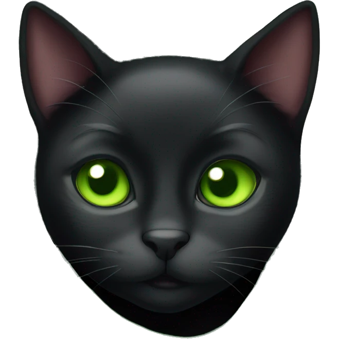 Christmas Black cat cozy in blanket with green eyes emoji