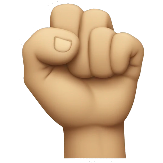 Rotating  hand with fist closed emoji