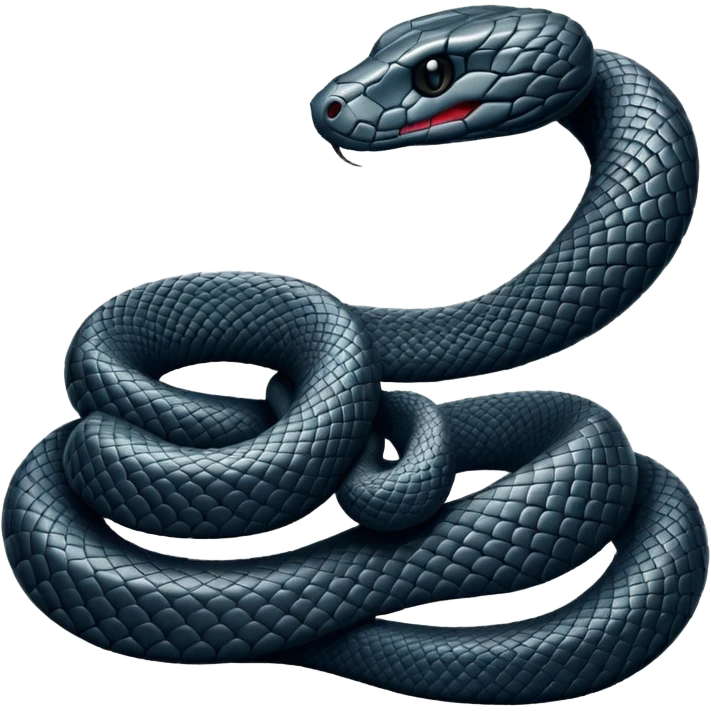 Black vipers snake emoji