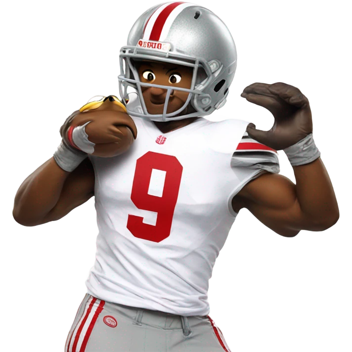 Ohio state buckeye punching a duck emoji