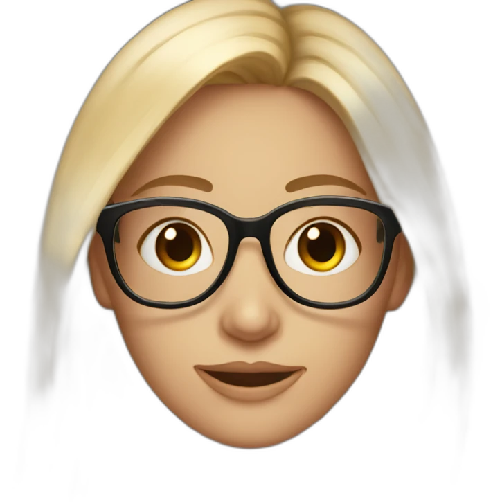 Alexandra mit Brille lange Haare emoji
