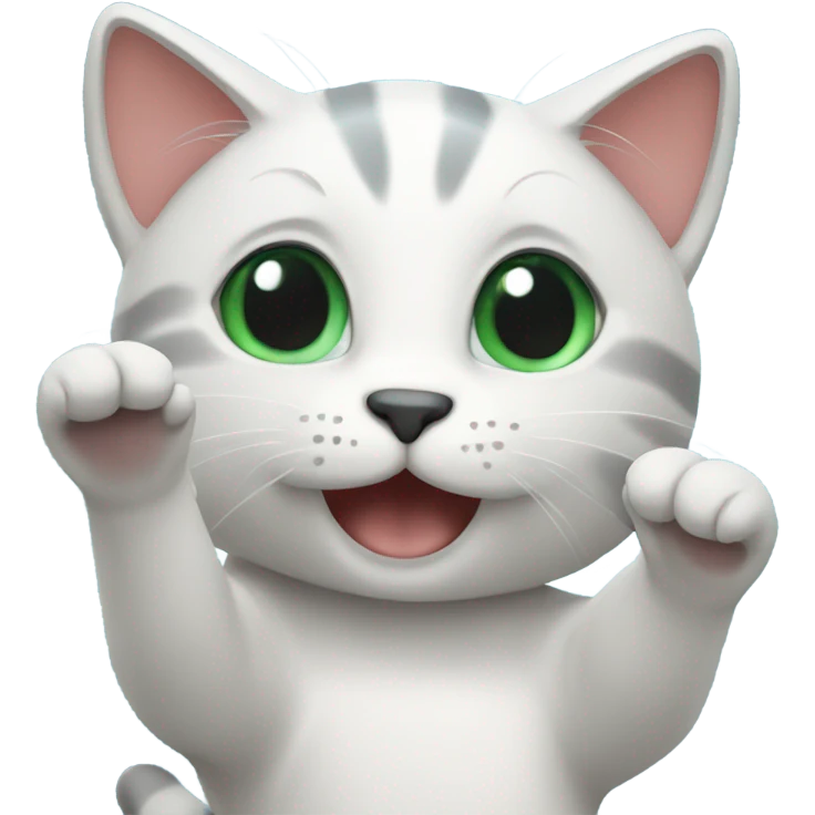 Cat waving emoji