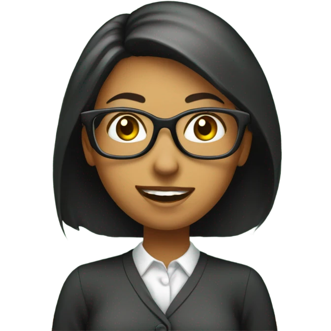 Teacher girl on the background of a blackboard emoji