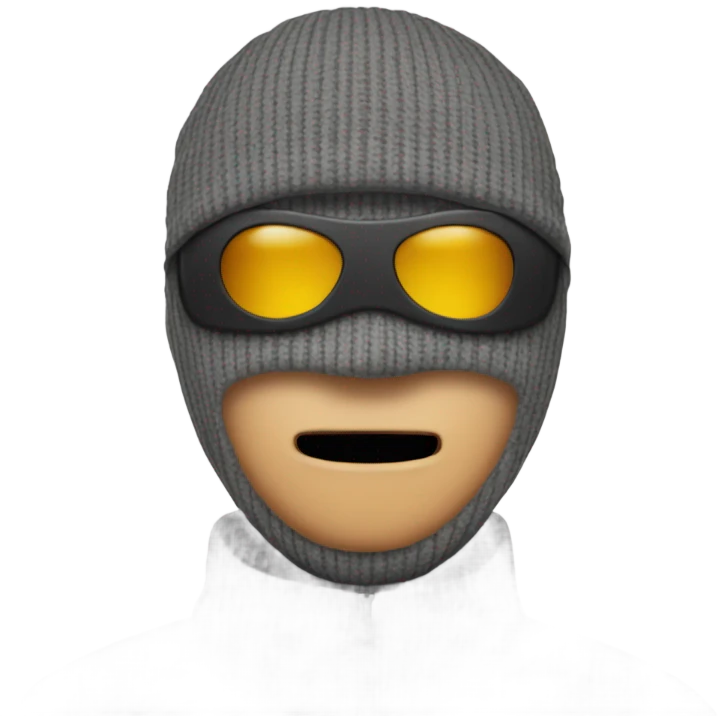 Man wearing a ski mask emoji