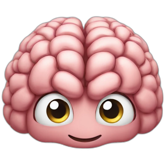 Smart brain emoji