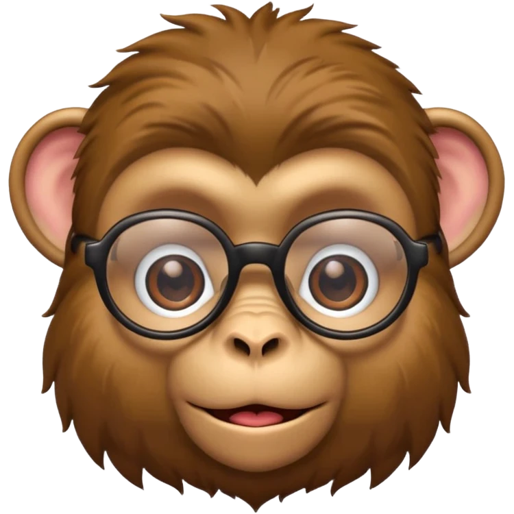 Monkey with glasses emoji