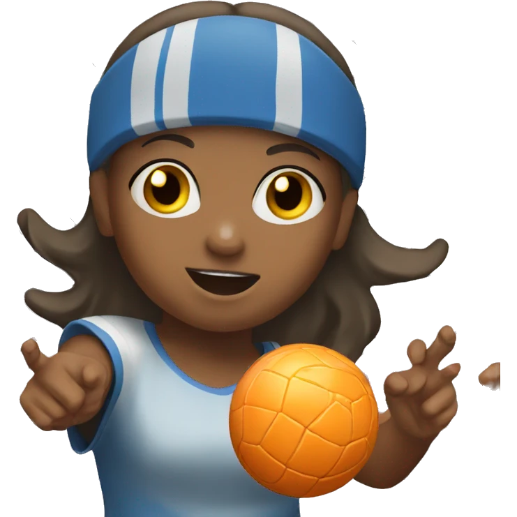 Girl playing handball  emoji