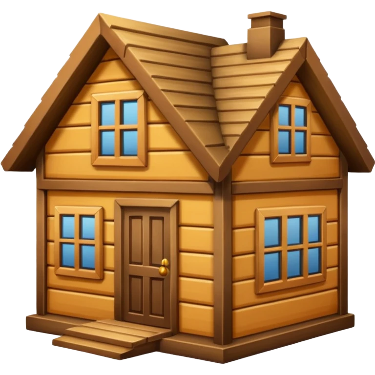 wood house emoji