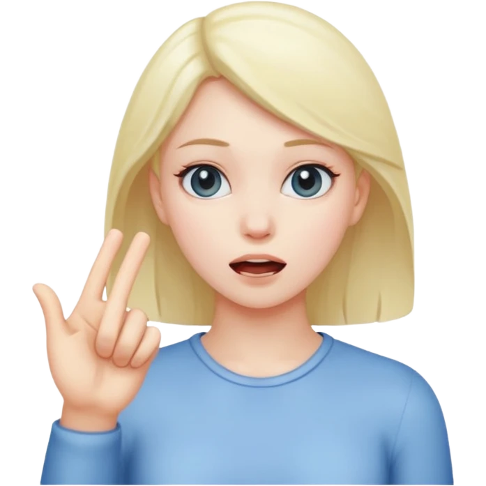 girl pinching the air  emoji