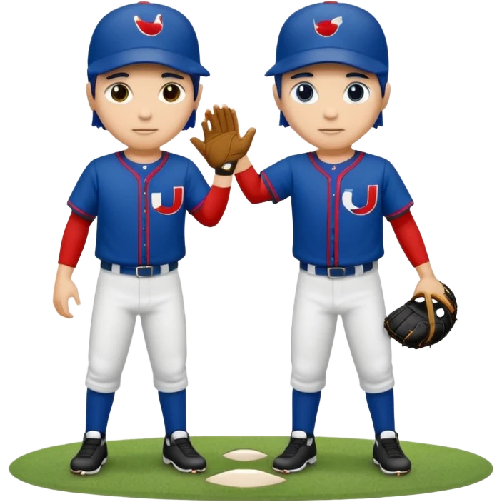 quiero dos equipos enemigos de baseball  emoji