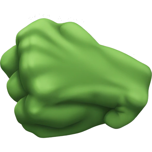 Green muscle bicep emoji