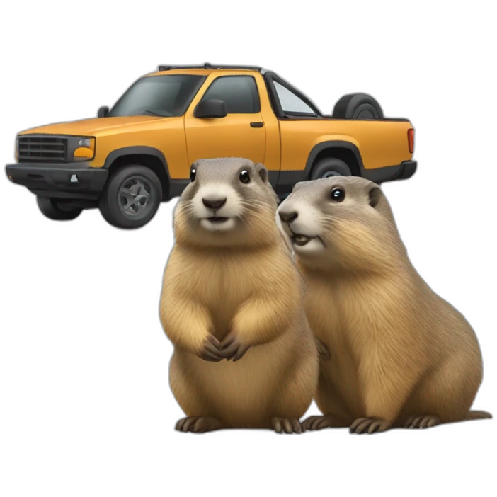marmot car marmot emoji