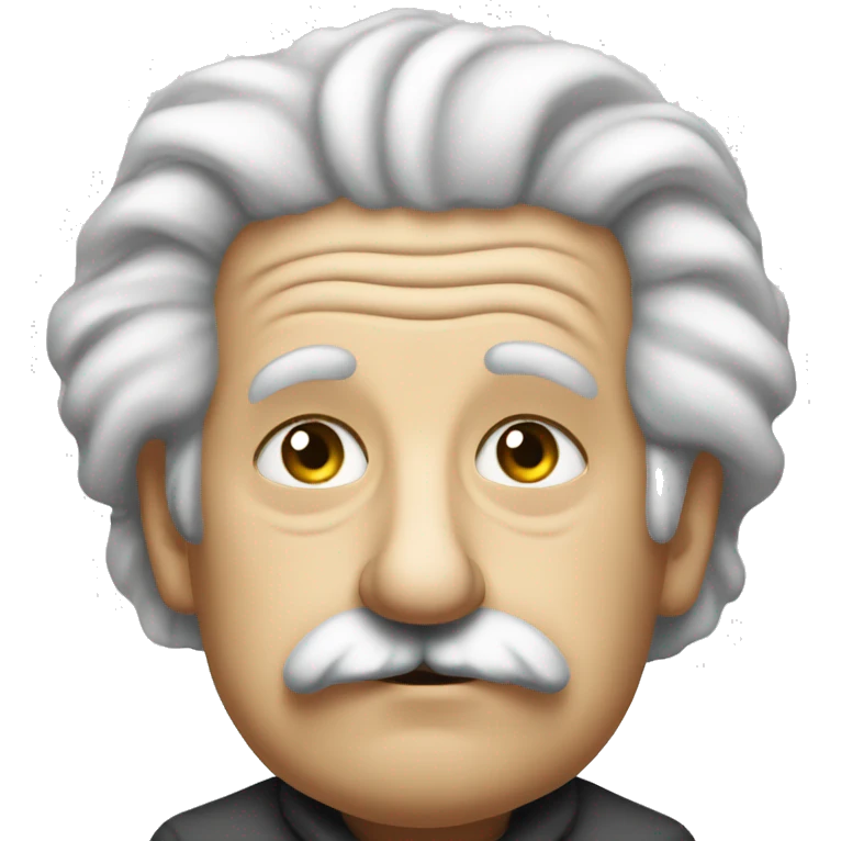 Albert einstein thinking and wont get the answer emoji