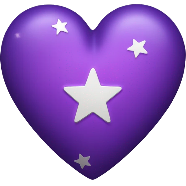 Purple Heart with stars emoji