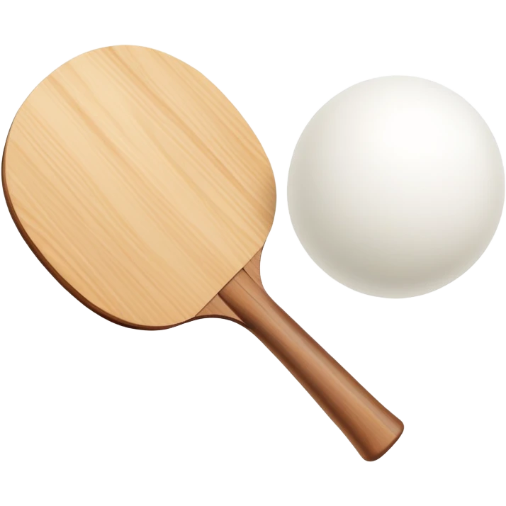 table tennis paddle and ball emoji
