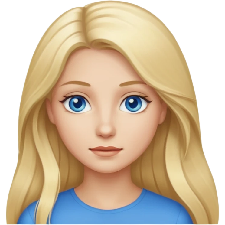 Woman long blond hair emoji