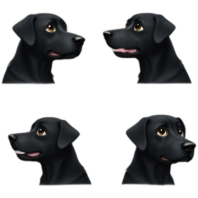 black dog emoji