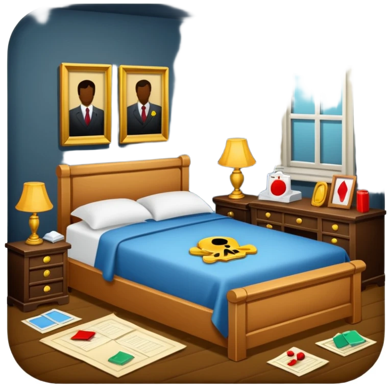 A murder mystery crime scene  emoji