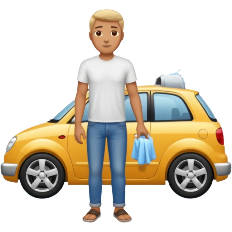 man washing a car emoji
