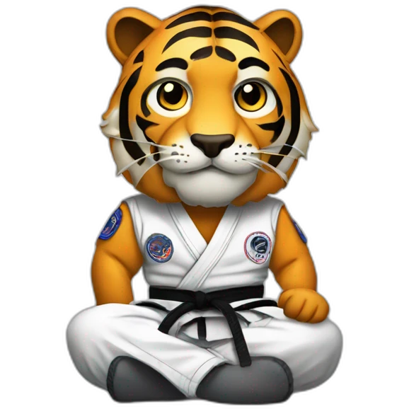 BJJ seated guard  Tiger  emoji