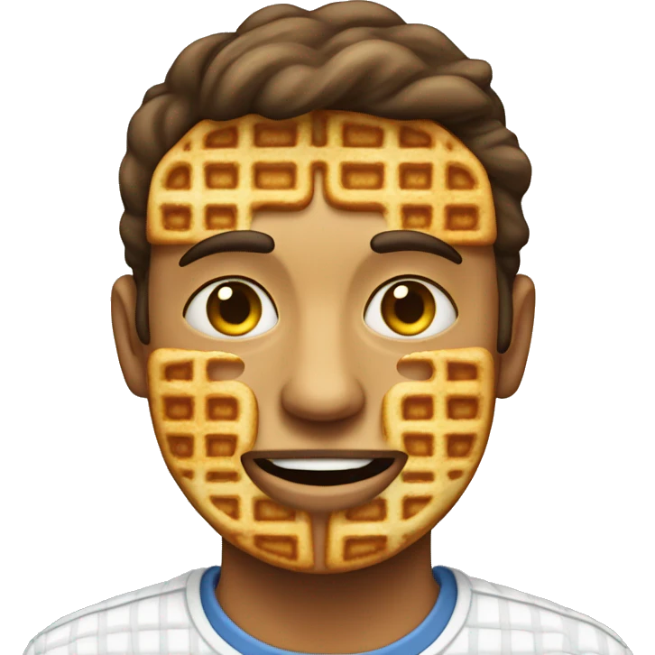 guy with waffle indentations in his face emoji