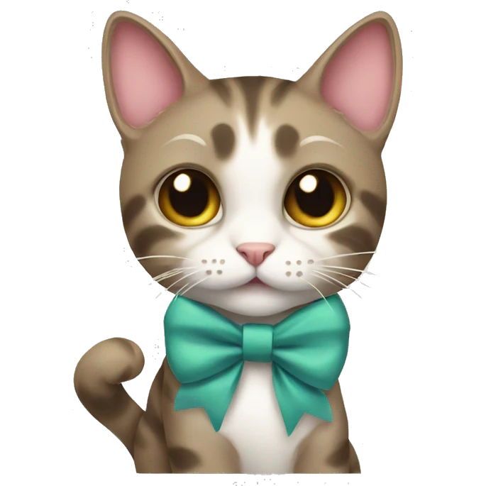 Cat with bow emoji