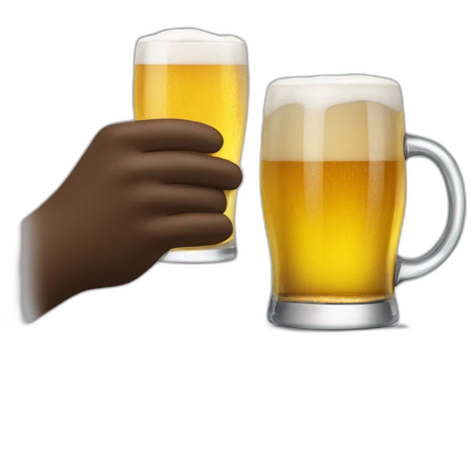 Bugatti Chiron drinking a beer emoji