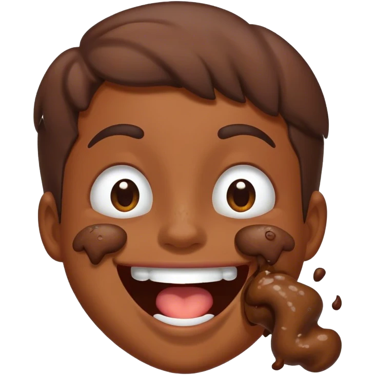 a poop laughing emoji