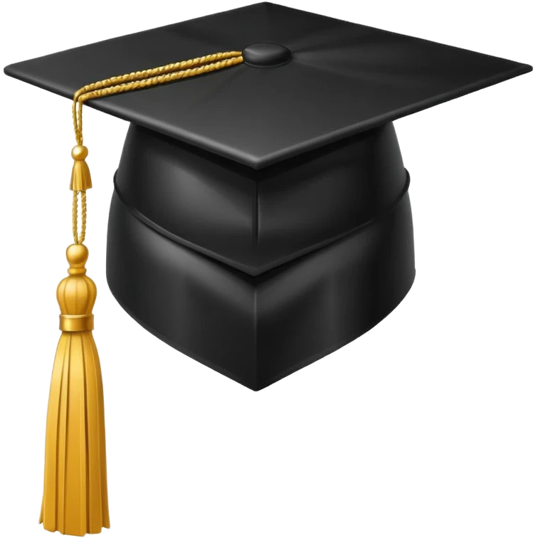 black grad cap emoji