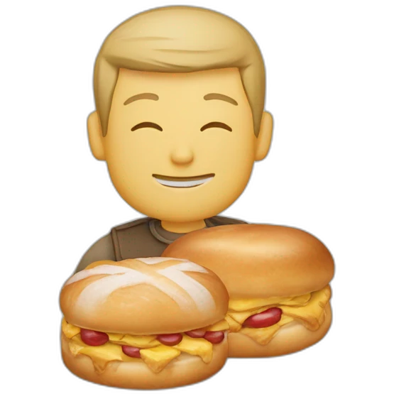Bäcker mit Brötchen emoji