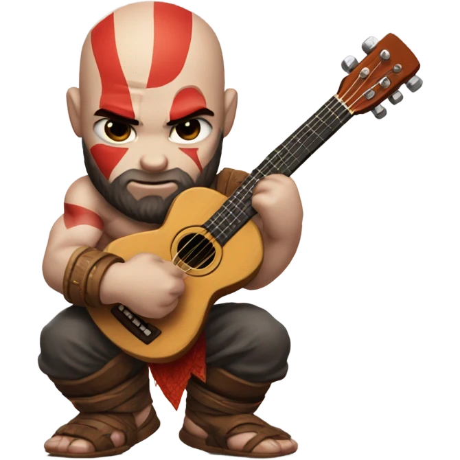 Kratos playing ukulele emoji