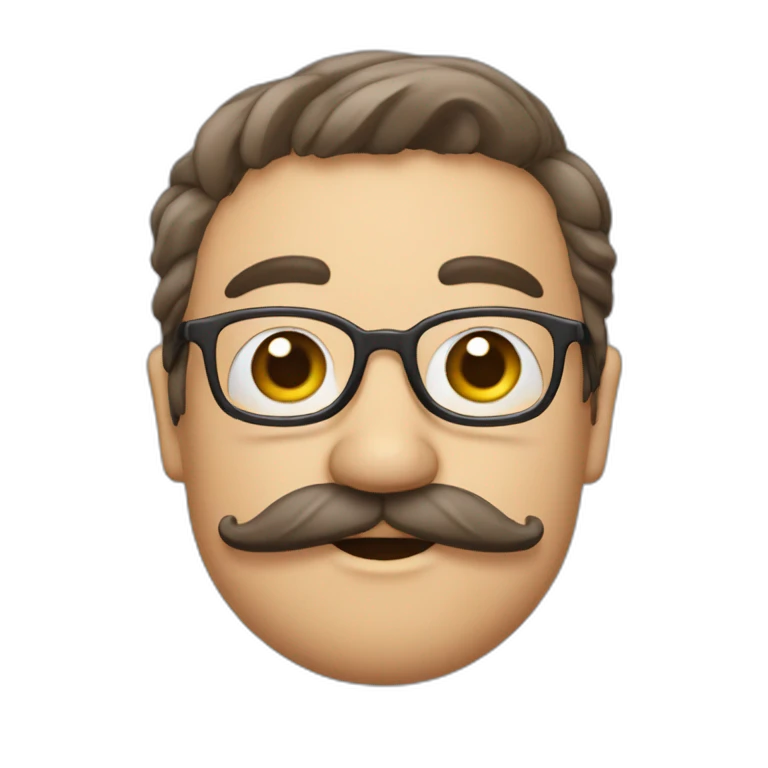 pigouin avec une moustache emoji