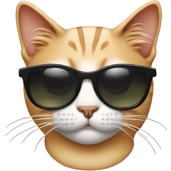 Cat with sunglasses and joint emoji