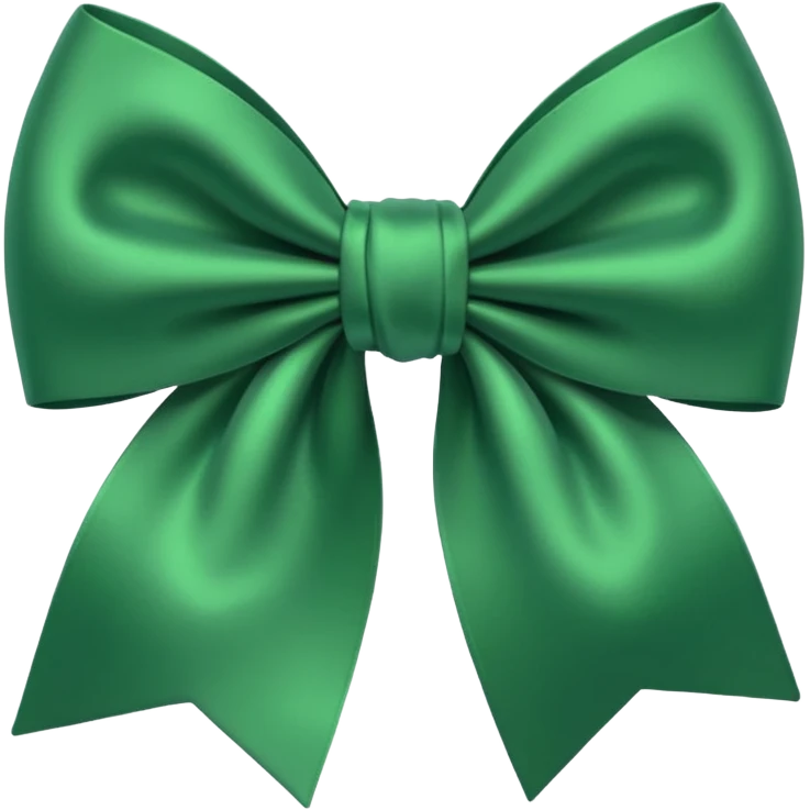 Green bow emoji