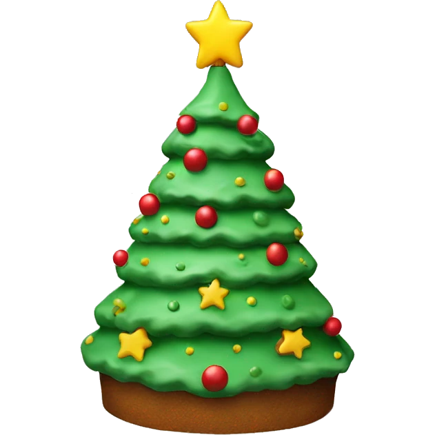 Christmas tree cake  emoji