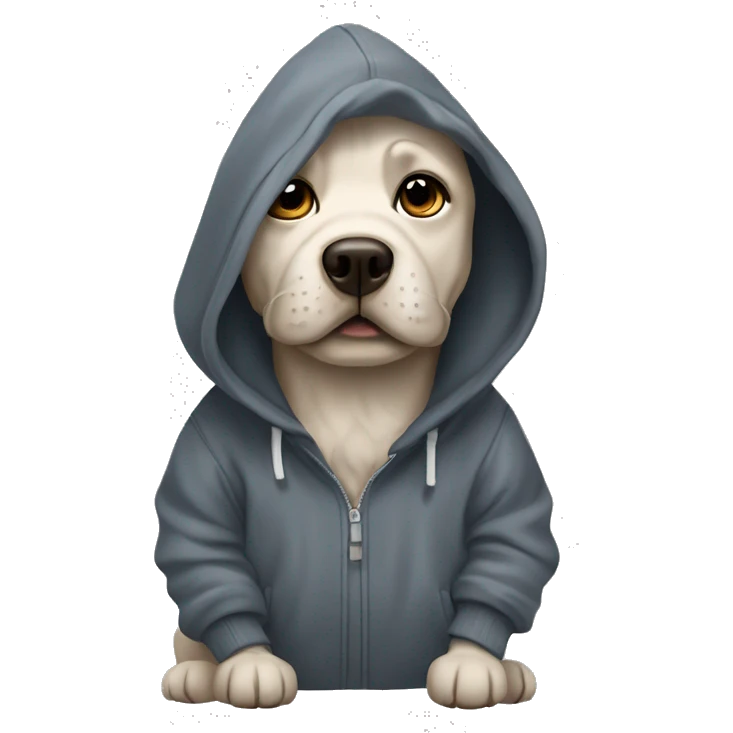 Dog wearing a hoodie ￼ emoji