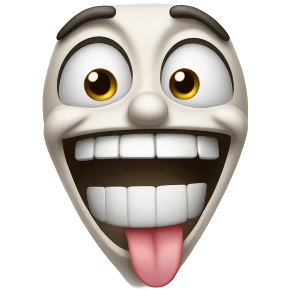 Silly weird stupid ugly laughing emoji emoji