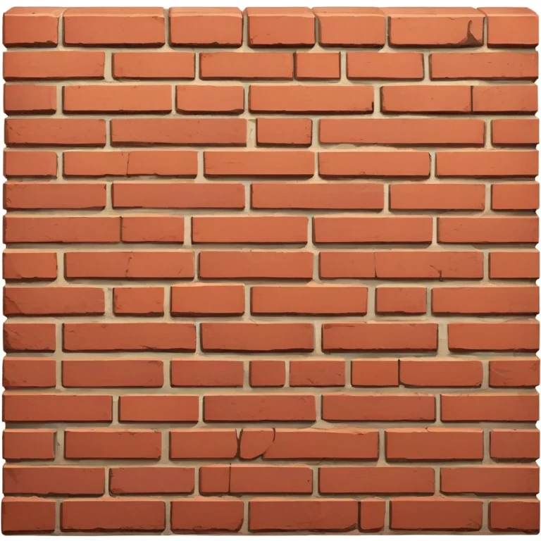 brick wall viewed from the side, perspective view emoji