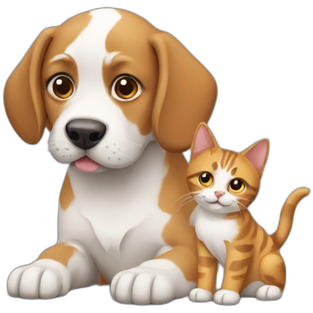 dog with cat emoji