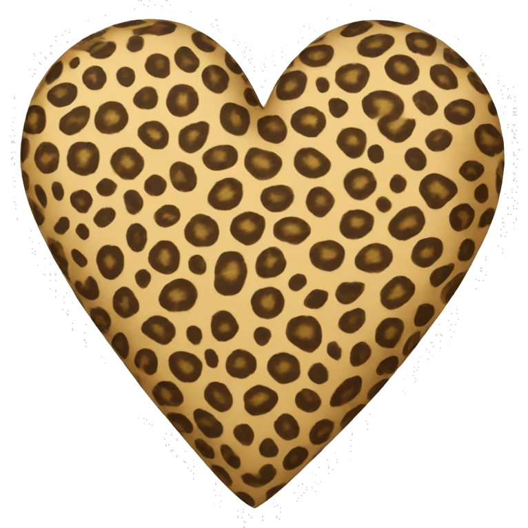 cheetah print heart emoji