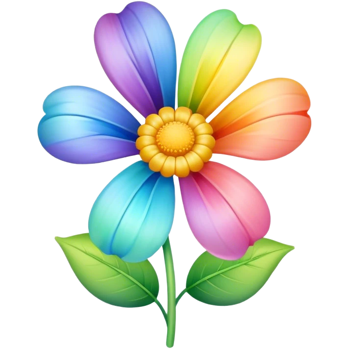 Pastel-Rainbow flower emoji
