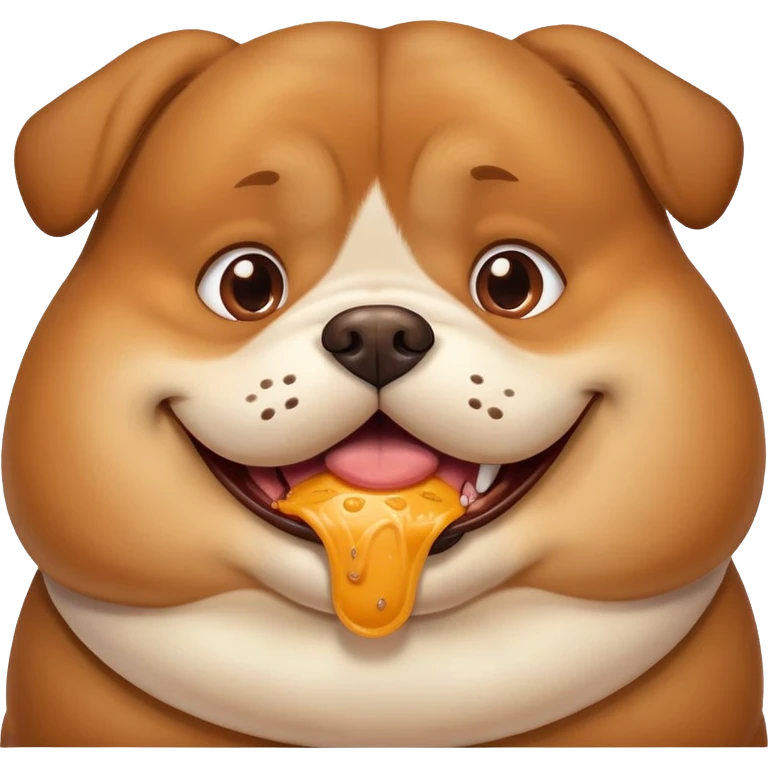 fat dog eating emoji