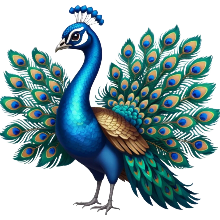 Peacock with tattoo emoji