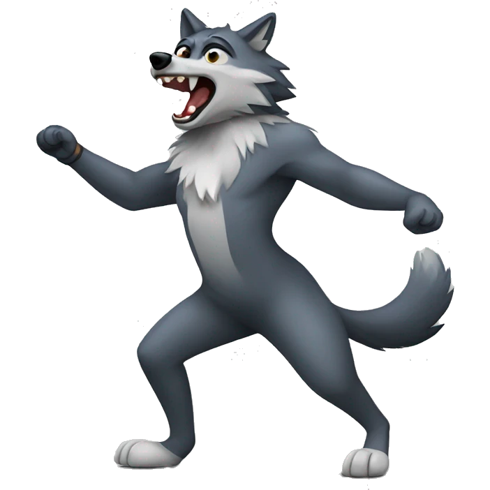 dancing wolf emoji