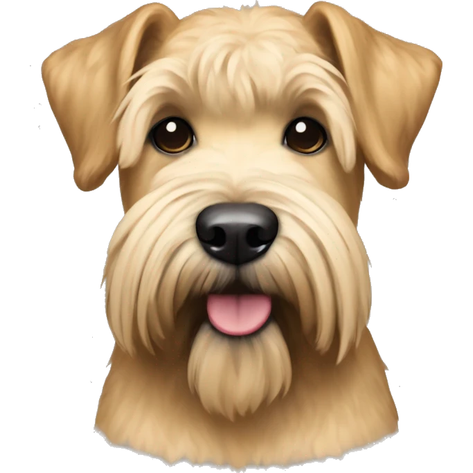Wheaten terrier with standard breed show cut emoji